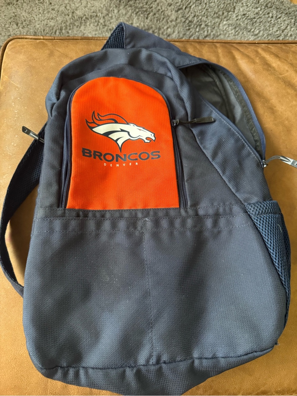 Denver Men’s Navy and Orange Backpack